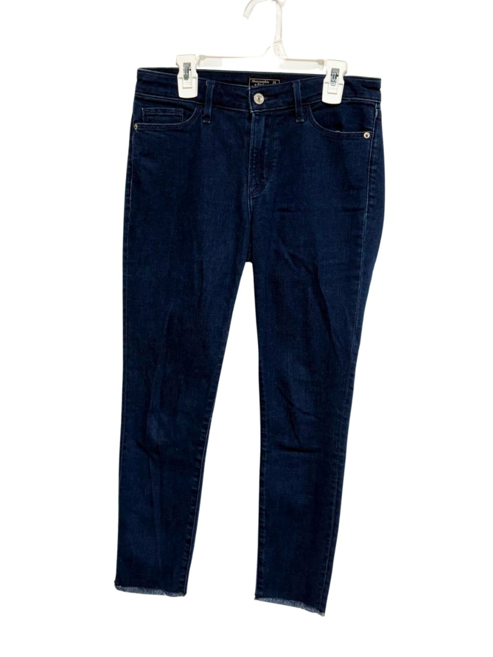 Abercrombie & Fitch Womens Medium Blue Washed Harper Low Rise Ankle Jeans